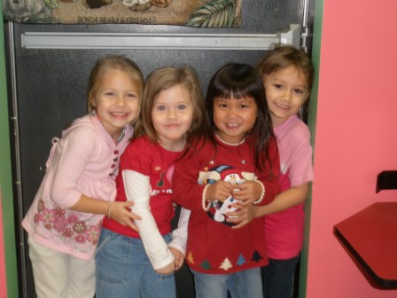 Kasen with friends at school